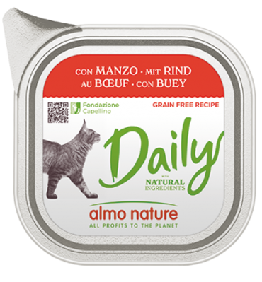 Almo Nature Grain-Free Υγρή Τροφή Γάτας σε Κεσεδάκι με Βοδινό 100gr